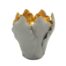CANDLEHOLDER TULIP MEDGREY-GOLD