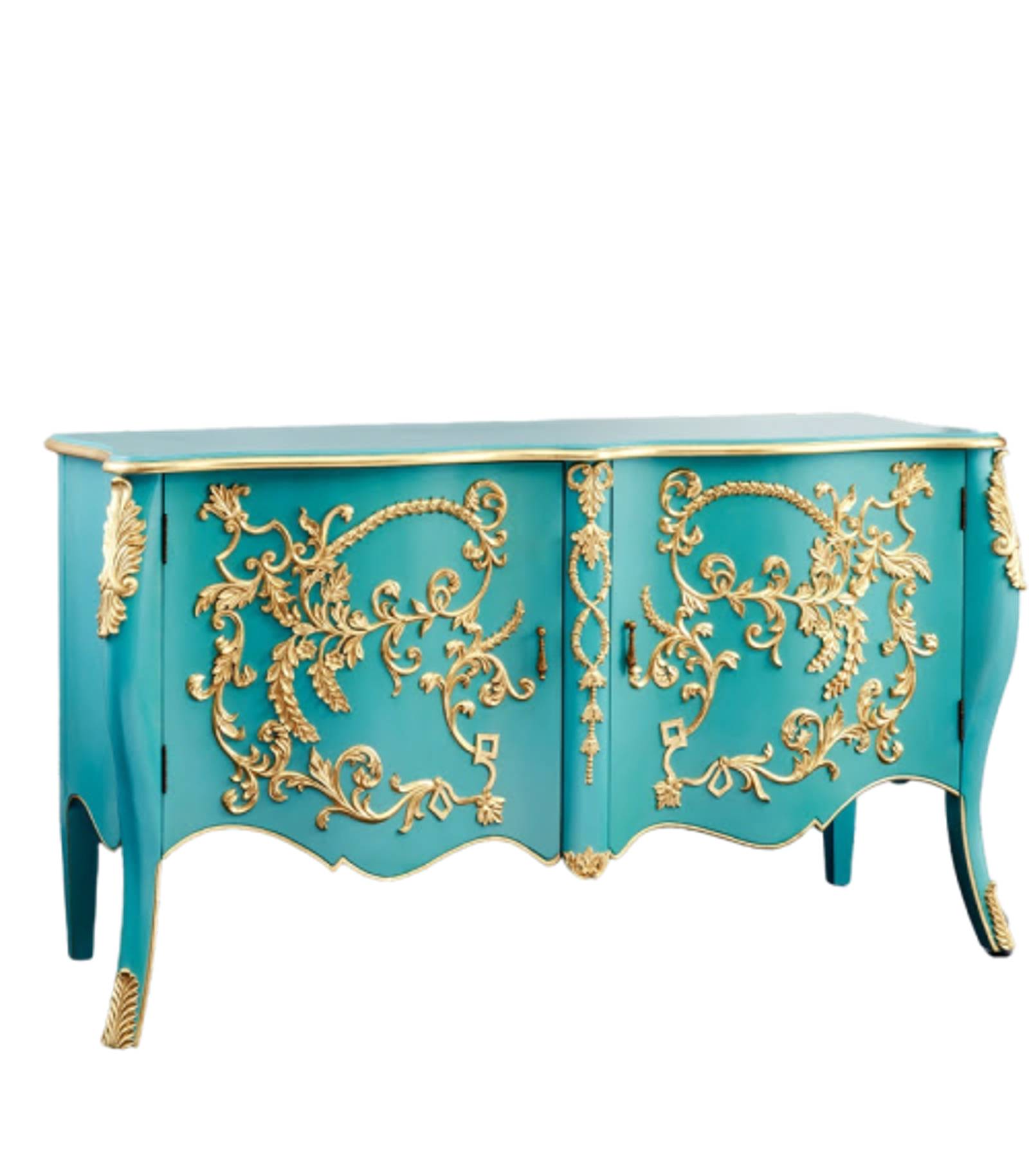 Hand-Painted wooden console